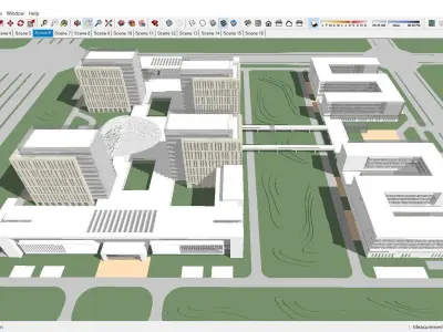 Sketchup Commercial Office Complex 210 3D model
