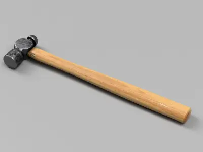 Ball Peen Hammer Low-poly 3D model