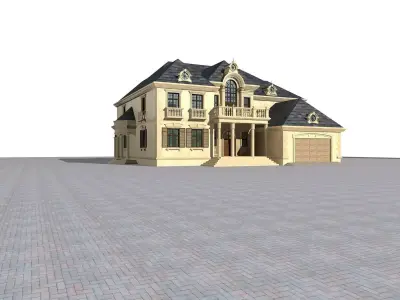 Villa house 3D model 24