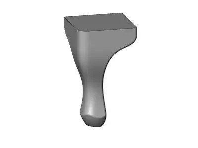 Antique Queen Anne Leg and Feet Relief 3D print model
