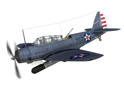 Douglas TDB-1 Devastator - 7T7  3D model