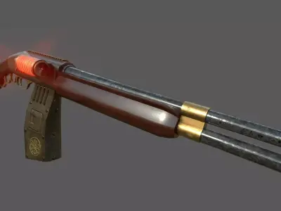 Steampunk Shotgun 3D model