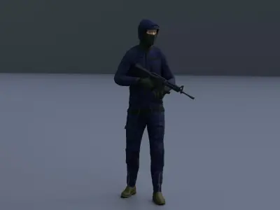 Soldier IV Low-poly 3D model