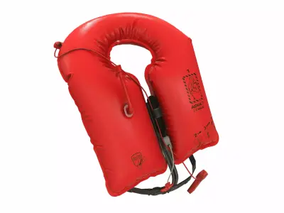 Inflatable Aviation Life Jacket Low Poly Low-poly 3D model