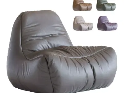 Leather Bean Bag Chair N8 3D model