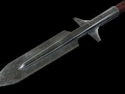 Viking Spear Low-poly 3D model