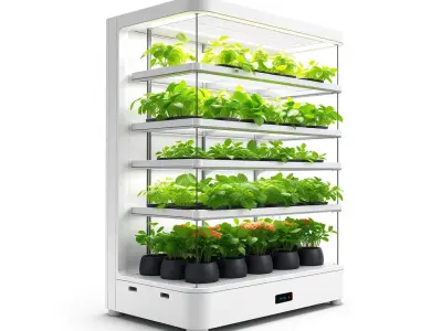 Automated Vertical Farming Unit model pack Low-poly 3D model