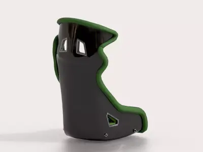 Racing Sport Seat V01 Green Low-poly 3D model