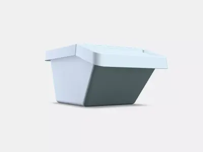 SORTERA waste garbage can with lid Low-poly 3D model