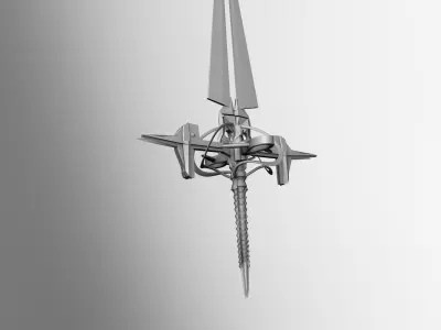 sci fi sword 2 Free 3D model