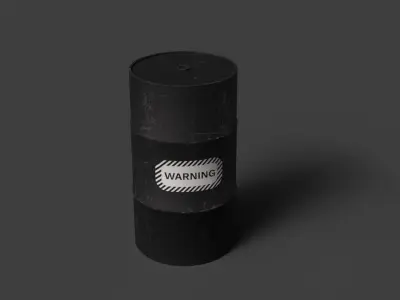 metal barrel Free low-poly 3D model buy