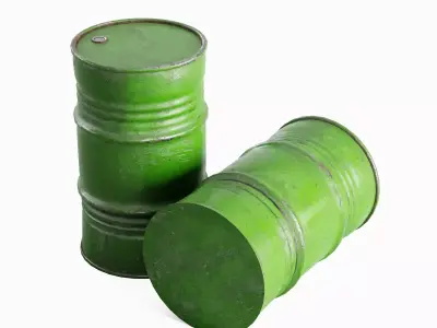 Industrial Barrel 03 Low-poly 3D model