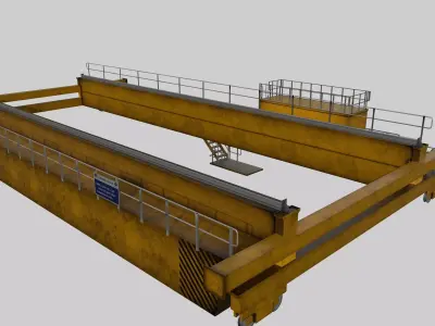Overhead LT Structure Crane Low-poly 3D model
