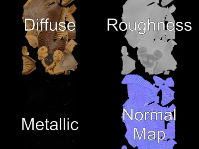 Realistic Fish Model Pack for Aquatic Environments Low-poly 3D model