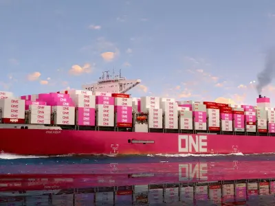 ONE Container ship 3D model