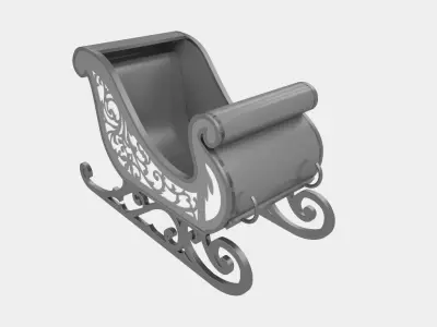 Santa Claus Sleigh  3D model