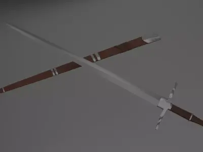 Bastard sword Free low-poly 3D model buy