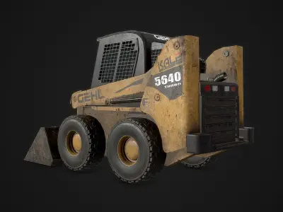 Skidloader PBR 3D Model skid loader Low-poly 3D model