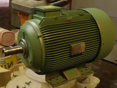 Electric Motor 3D model-Lowpoly Low-poly 3D model