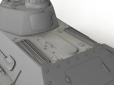 T-50 Soviet light Tank 3D model