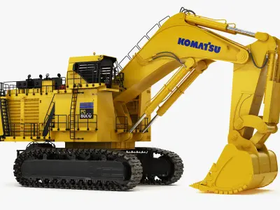 Mining Excavator Komatsu PC8000-6 Backhoe 3D model