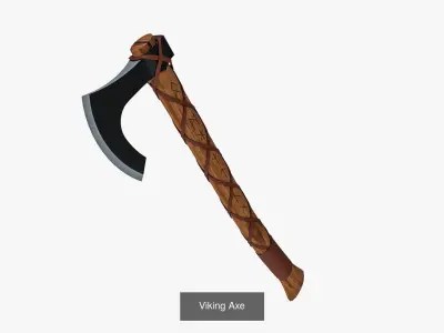 Axes Collection axe with handle 3D Model Pack