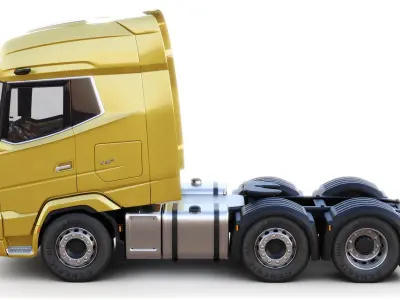 DAF XG semi truck with trailer 3D model