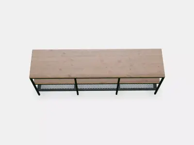 FJALLBO TV bench Low-poly 3D model