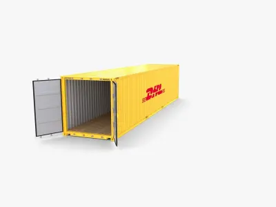 40ft Shipping Container DHL 3D model