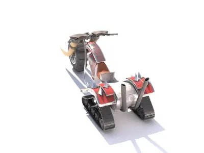 PBR Chopper toy motorcycle 3D model