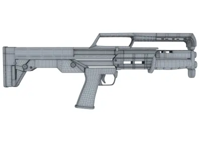 Gun set 04 Low-poly 3D model