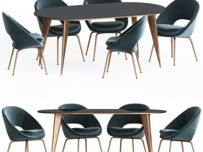 Dinning set table 3D model