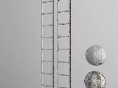 Ladder  clean and dirty 3D model