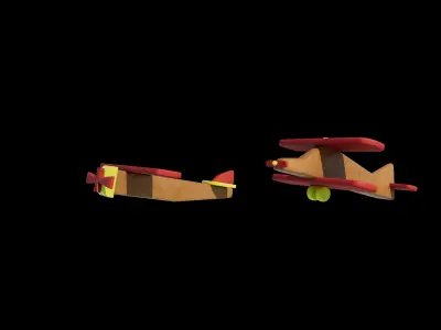 Wooden Airplane 3D model purchase