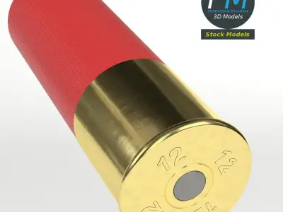Shotgun shell cartridge 3D model