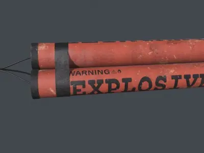 Dynamite bomb Low-poly 3D model