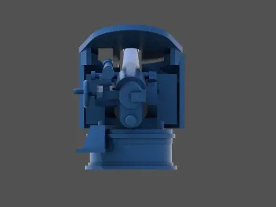120-40mm WW2 Italian Howitzer-Obice - Personal lic 1-200 scale 3D print model