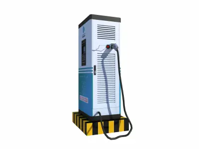 Electric vehicle charging station 3D model by wjjmsn2020