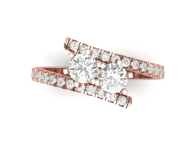 2Stone- Art deco ring 3D print model purchase