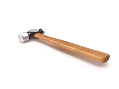 16 Ounce Ballpen Hickory Hammer Low-poly 3D model