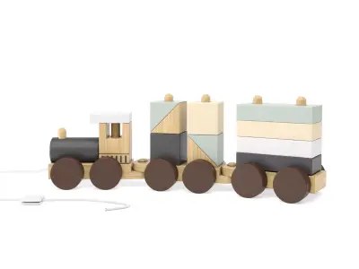 KIDS CONCEPT Neo Wooden Block Toy Train 3D model