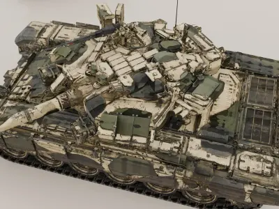 Rigged T90A Game Ready 3D model