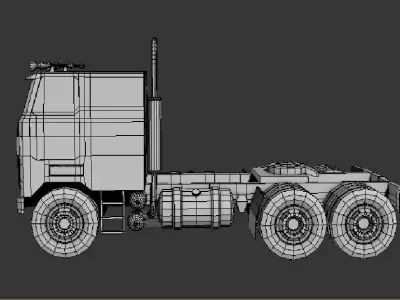 Truck semi Free 3D model by ishathharshika