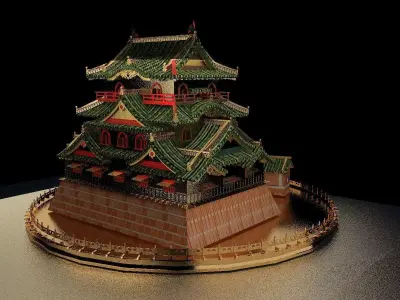 Chinese house 3D model purchase