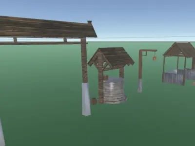 Medieval Village Free low-poly 3D model