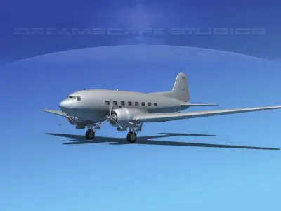 Douglas DC-3 Base Model 3D model
