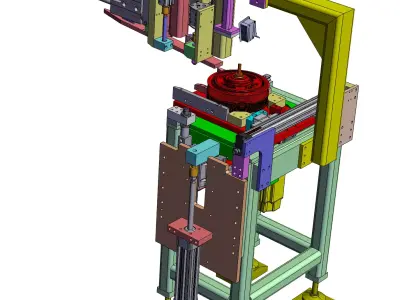 Automotive wheel rim processing machine 3D model