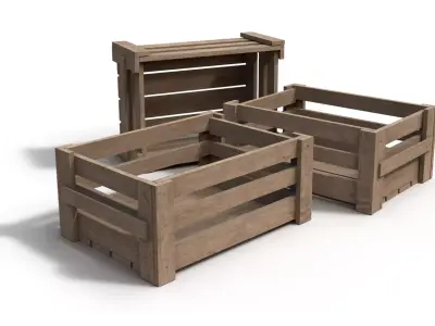 Wooden Crate 3D 3D model