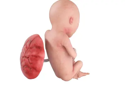 Fetus Anatomy Week 18 Static 3D model