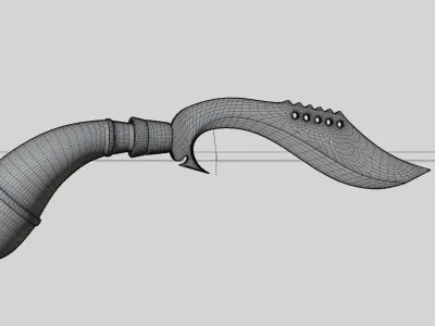 Kujang OBJ FBX 3D model